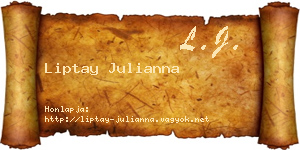 Liptay Julianna névjegykártya